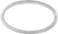 Open Oval Frame for Hunter's Star Cheek Inlay, 
2.41" by 1.42", nickel silver 0.040" thick